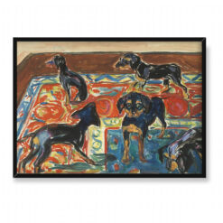 Edvard Munch Pięć szczeniąt na dywanie 70×50