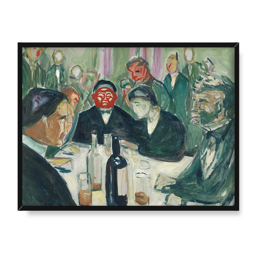 Edvard Munch Przy stole z alkoholem 40x30 w RAMIE