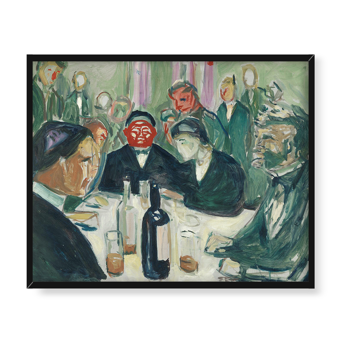 Edvard Munch Przy stole z alkoholem 50x40 w RAMIE