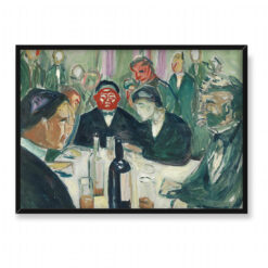 Edvard Munch Przy stole z alkoholem 70×50