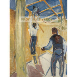 Edvard Munch Robotnicy budowlani w pracowni — produkt cyfrowy do pobrania