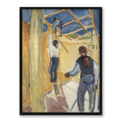 Edvard Munch Robotnicy budowlani w pracowni 30×40
