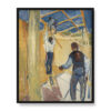 Edvard Munch Robotnicy budowlani w pracowni 40×50 w RAMIE Edvard Munch Robotnicy budowlani w pracowni 40×50 w RAMIE