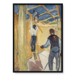 Edvard Munch Robotnicy budowlani w pracowni 50×70