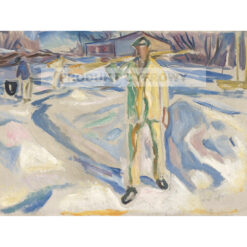 Edvard Munch Robotnicy budowlani w śniegu — produkt cyfrowy do pobrania