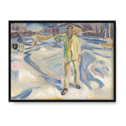 Edvard Munch Robotnicy budowlani w śniegu 40×30