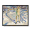 Edvard Munch Robotnicy budowlani w śniegu 50×40 w RAMIE