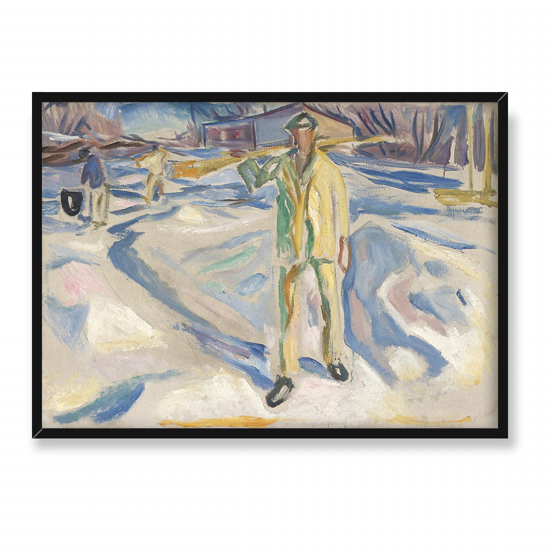 Edvard Munch Robotnicy budowlani w śniegu 70x50