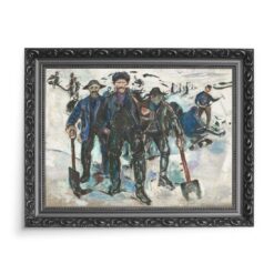 Edvard Munch Robotnicy w śniegu 70×50