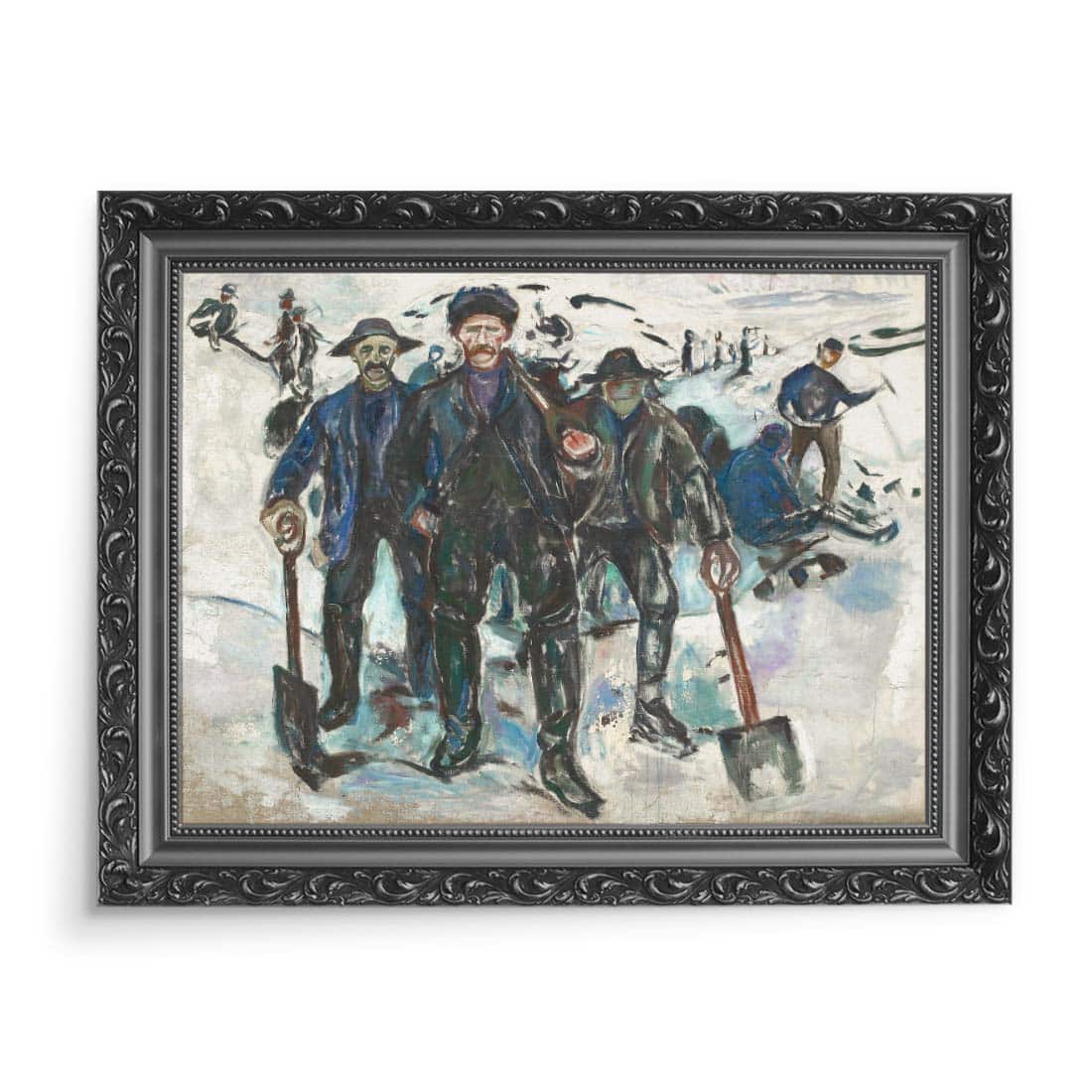 Edvard Munch Robotnicy w śniegu 70x50
