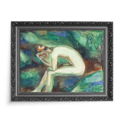 Edvard Munch Siedzący męski akt w lesie 70×50