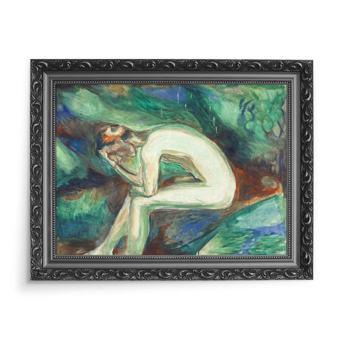 Edvard Munch Siedzący męski akt w lesie 70x50