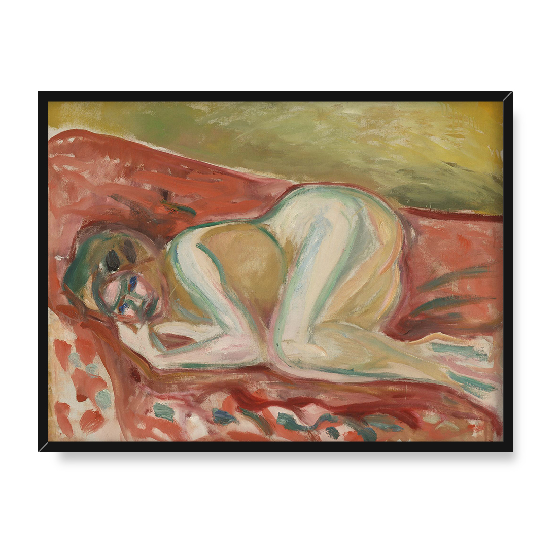 Edvard Munch Skulona kobieta 40x30 w RAMIE