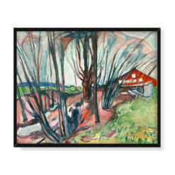 Edvard Munch Wiosenny pejzaż z czerwonym domem 50×40