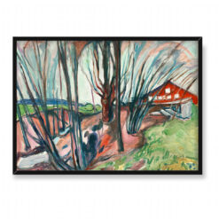 Edvard Munch Wiosenny pejzaż z czerwonym domem 70×50