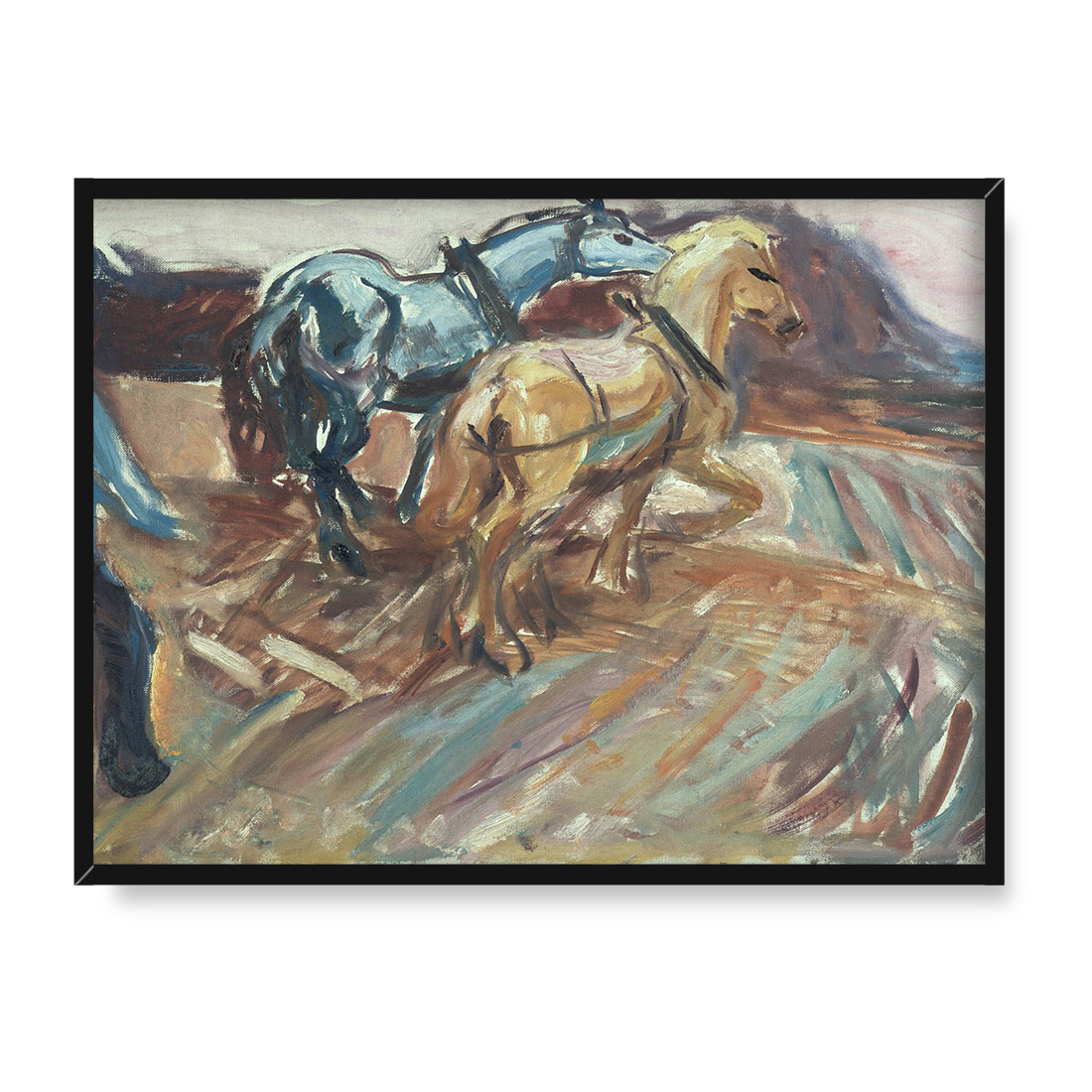 Edvard Munch Za pługiem 40x30 w RAMIE