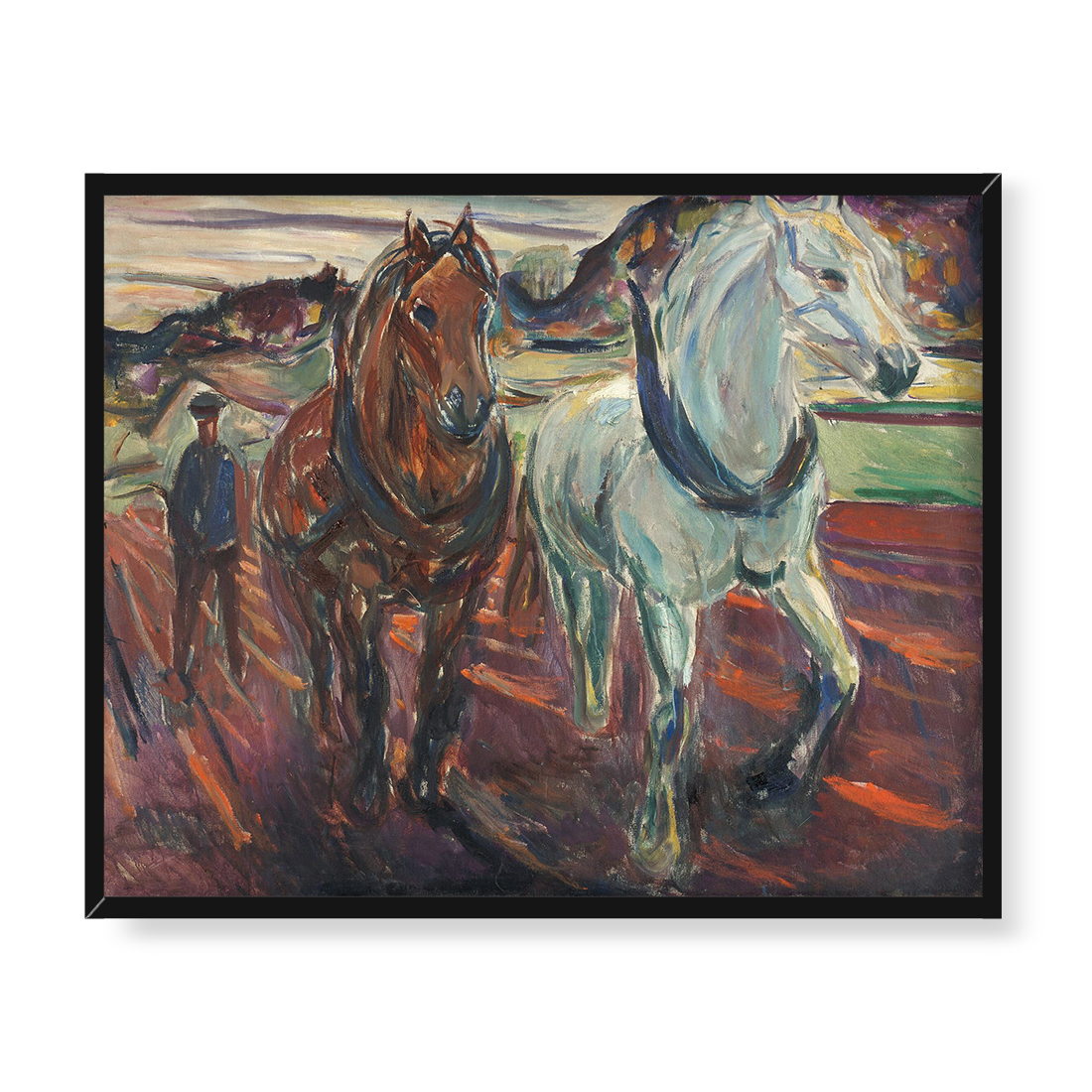 Edvard Munch Zaprzęg orzący 50x40 w RAMIE