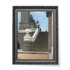 Edward Hopper Dwie postacie na szczycie schodów w Paryżu wydruk na płótnie 50×70