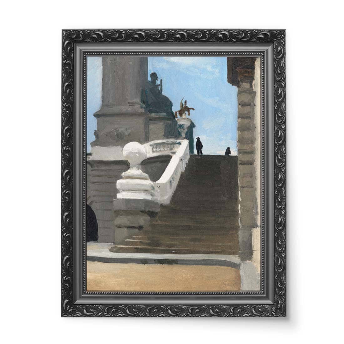 Edward Hopper Dwie postacie na szczycie schodów w Paryżu wydruk na płótnie 50x70