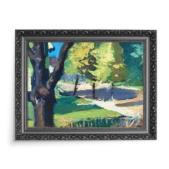 Edward Hopper Krajobraz z płotem i drzewami 70×50