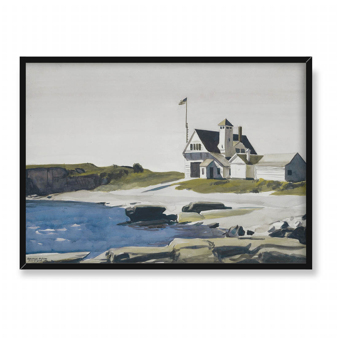 Edward Hopper Stacja Straży Wybrzeża Two Lights Maine 70x50