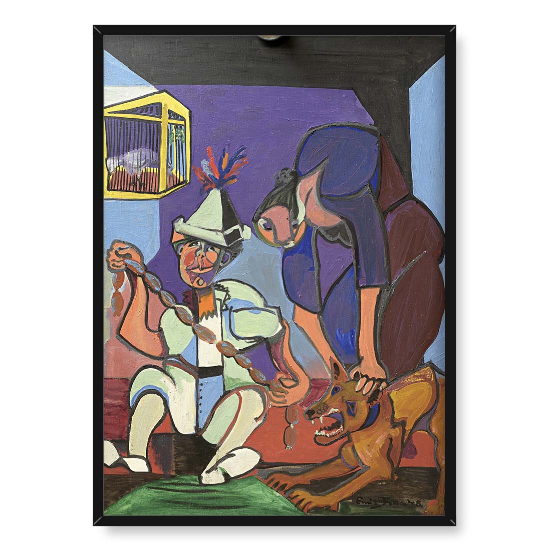 Emil Filla Chłopiec i pies 50x70