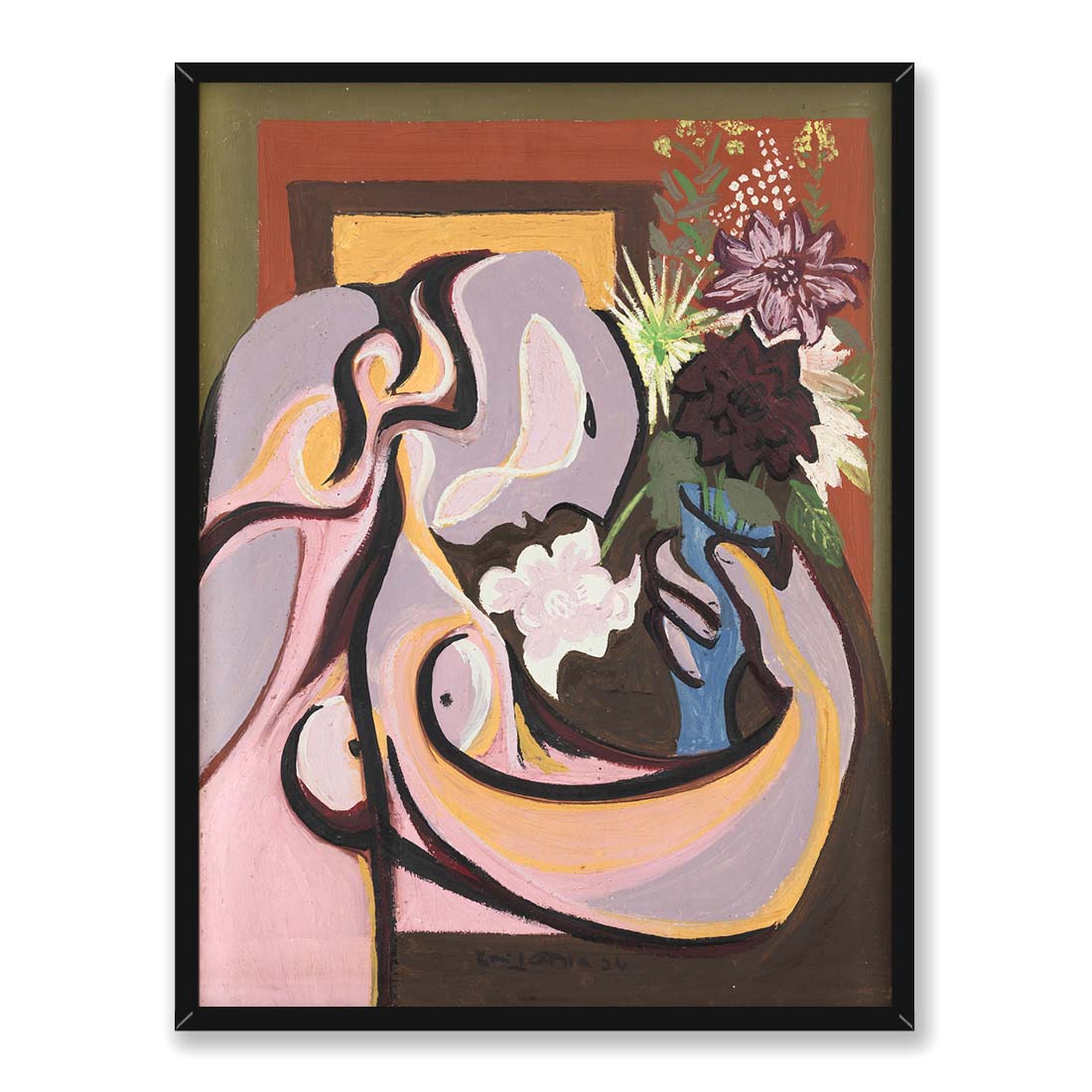 Emil Filla Dziewczyna z bukietem 30x40