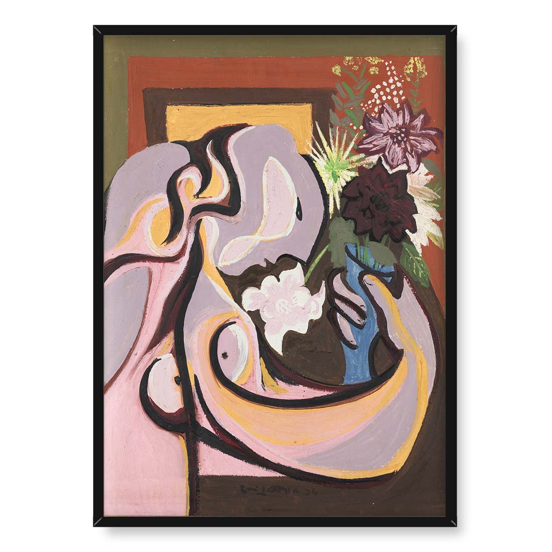 Emil Filla Dziewczyna z bukietem 50x70