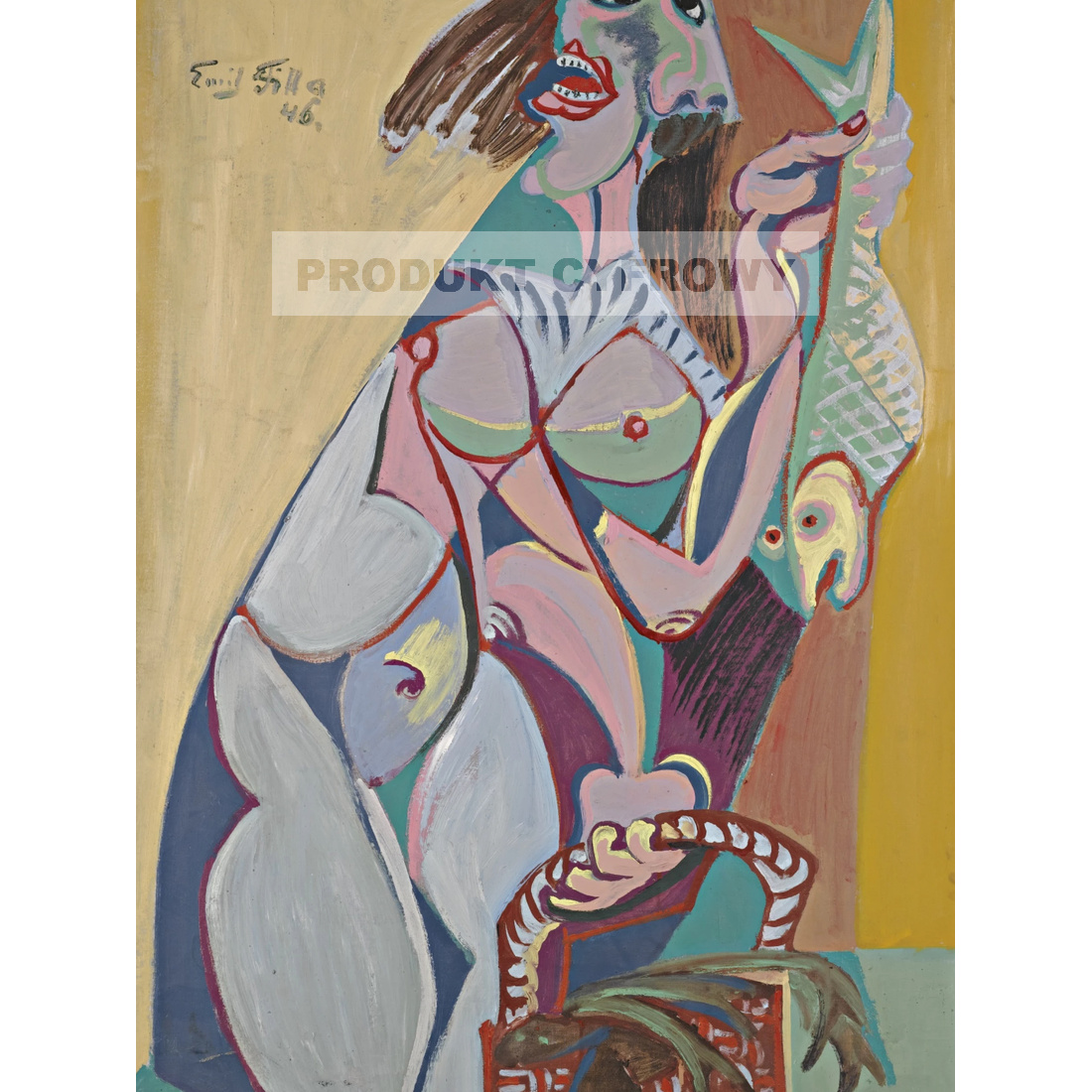 Emil Filla Kobieta sprzedająca ryby — produkt cyfrowy do pobrania