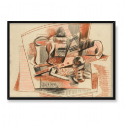 Emil Filla Martwa natura z dzbanem szklanką i fajką 70×50