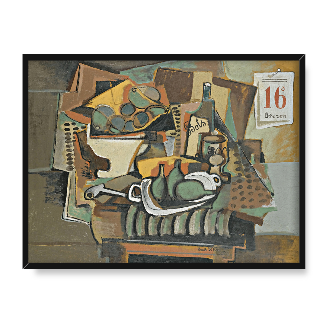 Emil Filla Martwa natura z kalendarzem 40x30