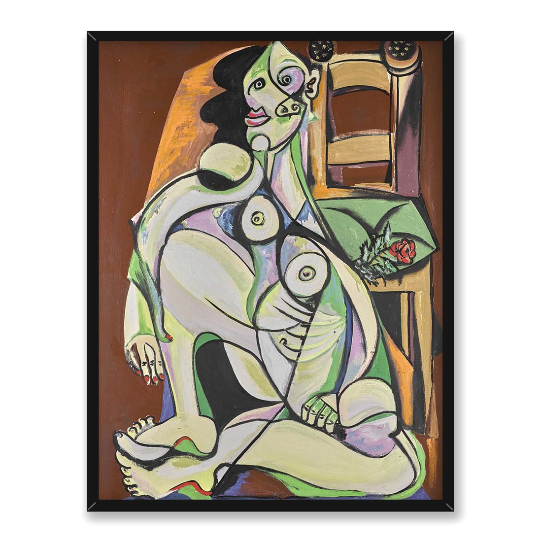 Emil Filla Siedząca kobieta 30x40 w RAMIE