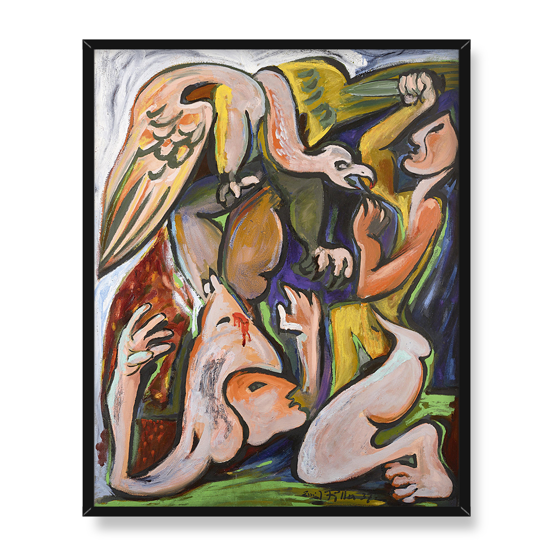 Emil Filla Walka Heraklesa uwalniającego Prometeusza 40x50 w RAMIE