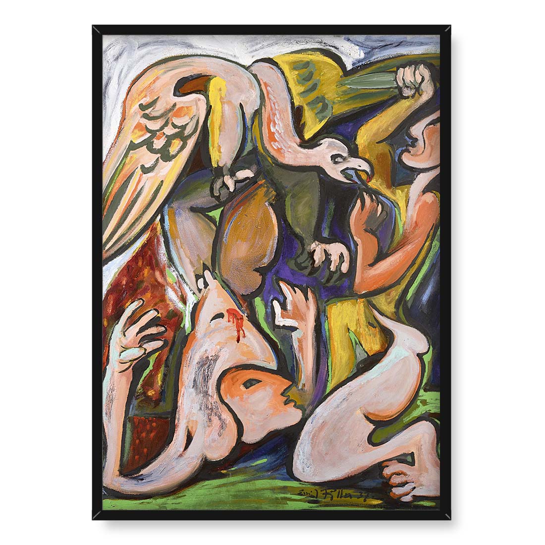 Emil Filla Walka Heraklesa uwalniającego Prometeusza 50x70