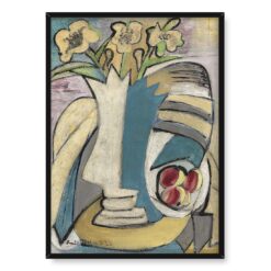 Emil Filla Wazon z kwiatami i brzoskwiniami 50×70