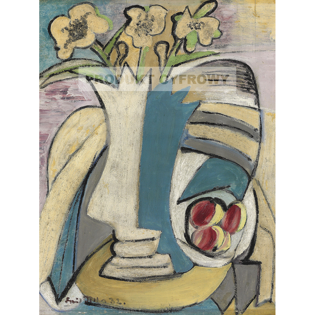 Emil Filla Wazon z kwiatami i brzoskwiniami — produkt cyfrowy do pobrania