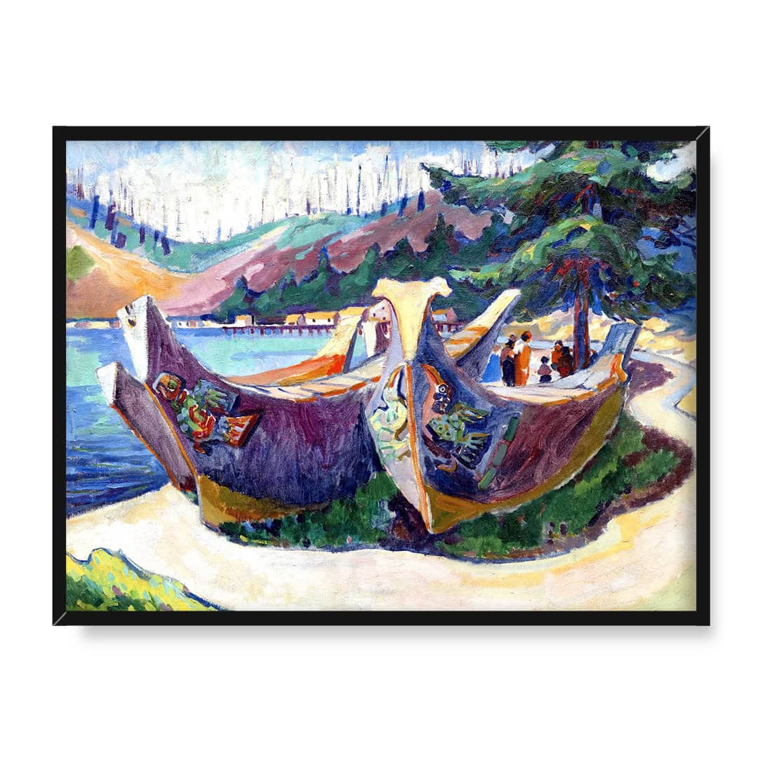Emily Carr Wojenne canoe Alert Bay 40x30