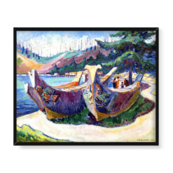 Emily Carr Wojenne canoe Alert Bay 50×40