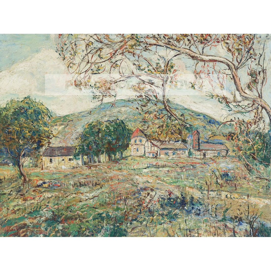 Ernest Lawson Czerwona wieżyczka — produkt cyfrowy do pobrania