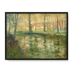 Ernest Lawson Czerwone dachy 40×30