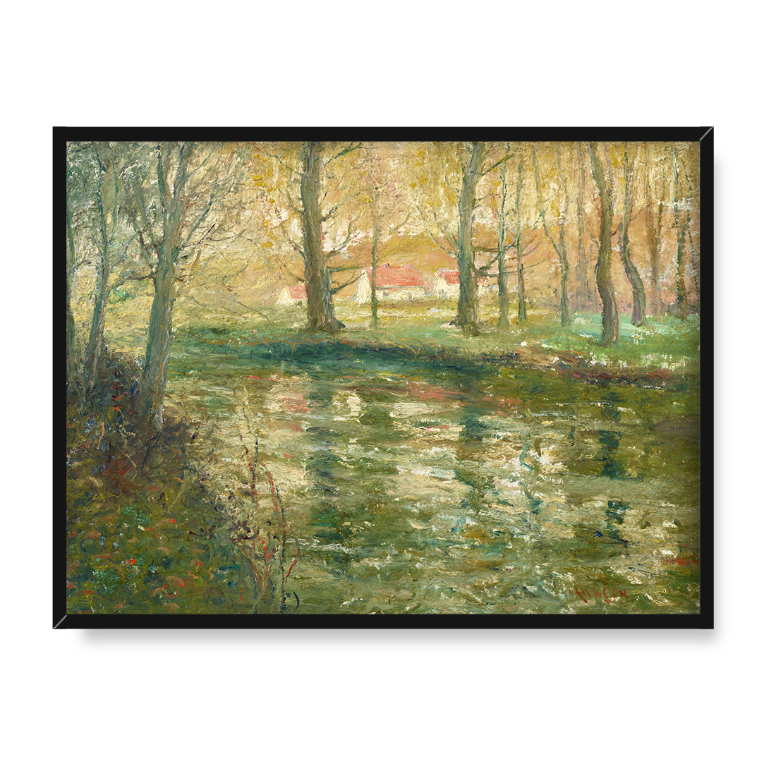 Ernest Lawson Czerwone dachy 40x30