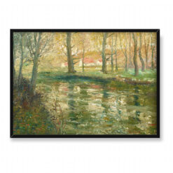 Ernest Lawson Czerwone dachy 70×50