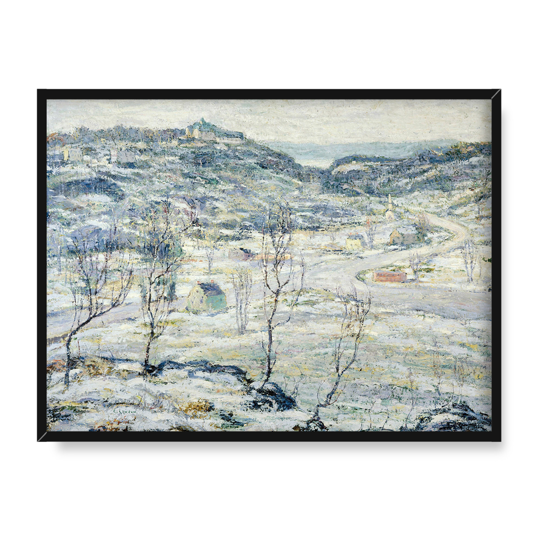 Ernest Lawson Dolina Harlemu Zima 40x30