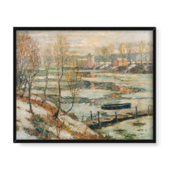 Ernest Lawson Lód na rzece 50×40