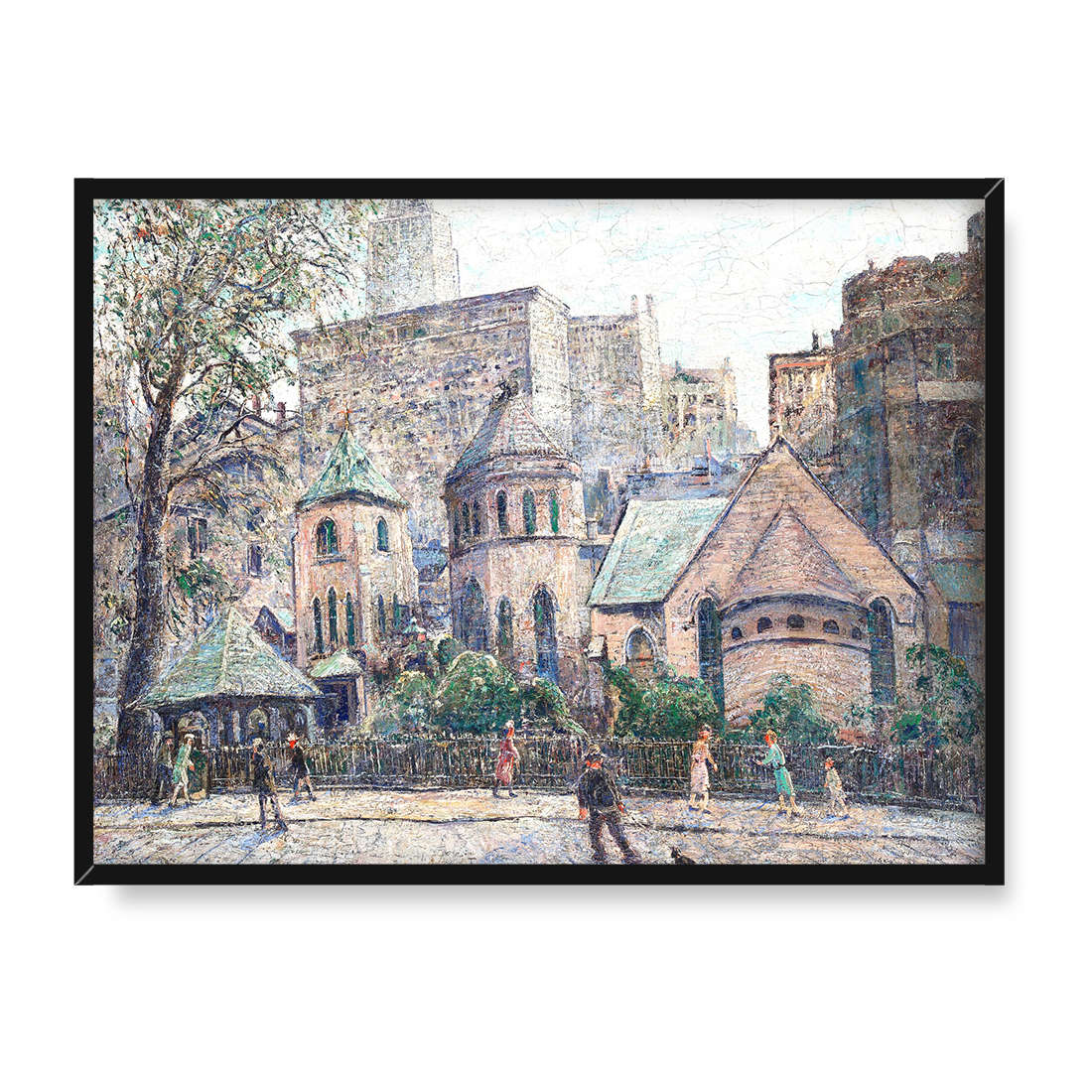 Ernest Lawson Mały kościół za rogiem 40x30