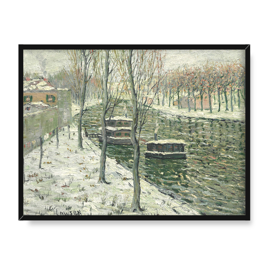 Ernest Lawson Łodzie mieszkalne 40x30