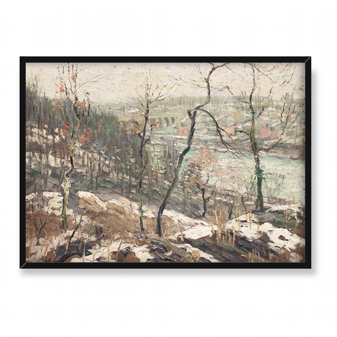 Ernest Lawson Pejzaż w pobliżu rzeki Harlem 70x50