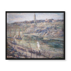 Ernest Lawson Rzeka Harlem przy moście High Bridge 50×40