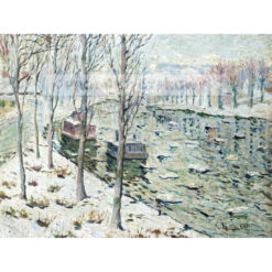 Ernest Lawson Scena nad kanałem zimą — produkt cyfrowy do pobrania