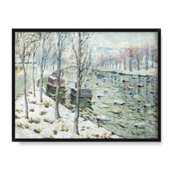 Ernest Lawson Scena nad kanałem zimą 40×30